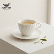 [Korea ERATO] Rotating Corrugated Coffee Cup Plate 240mL Coffee Cup Plate Coffee Cup Flower Tea Cup 