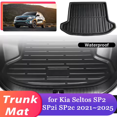 Car Trunk Mat for Kia Seltos SP2 SP2i SP2c 2021~2025 Luggage Waterproof Storage Rug Cargo Boot Pad L