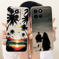 For Honor X7C ALT-LX2 Phone Case With Fashion Dusk Pattern Lens Protective HonorX7c X 7C 4G Soft Sil