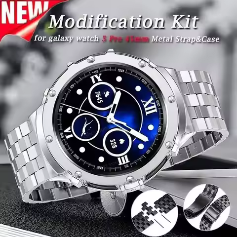 Stainless Steel Case+Band for Samsung Galaxy Watch 5 Pro 45mm Wristband Cover for Galaxy Watch 5 Pro