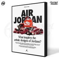 (Poster + Frameblock) Nike Air Jordan Aesthetic Wall Poster Nike Poster Men's Room Decoration PNK15