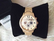 Just Cavalli 數字大錶面不鏽鋼手錶 stainless steel golden watch （不議價）