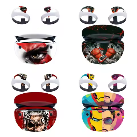 For PS VR2 Headset Stickers Skin and Controller Stickers Full Wrap Vinyl Decal Skin For PSVR 2 Prote