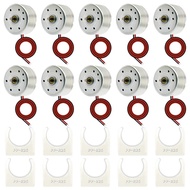 10Sets 1.5V 3V 6V 7000rpm Small R300C Micro DC Generator Mini Electric Motor with Bracket for DIY To