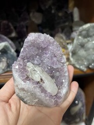 紫水晶簇帶方解石