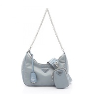 PRADA 2005 復刻版肩包 1BH204 尼龍藍 二手 女士