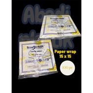 (100pc) WAX PAPER 15x15 PAPER PAPER BREAD MOTIF BAKING PAPER MOTIF 15x15