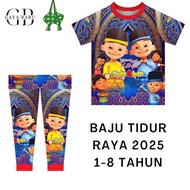 Baju Tidur Raya Budak ( 1-8 Tahun )/ baju budak lelaki/ baju budak perempuan / baju pyjamas budak le
