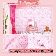 Hello Kitty Wallpaper, Children's Bedroom Wallpaper, Cute Wallpaper, Pink Wallpaper, Sticker Wallpap
