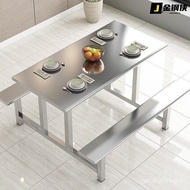 Simple 4 Person Dining Table School Canteen 6 Person Student Dining Table Chair 8 Person Stainless S