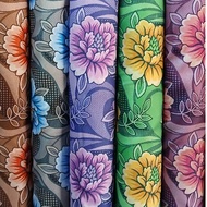 KAIN COTTON POLYESTER CORAK BUNGA BESAR  48INCI READY STOCK