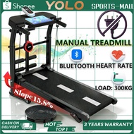 Manual Treadmill LED multi-functional treadmill home fitness running belt pull rope
