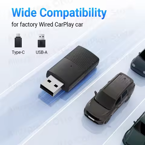 Wireless CarPlay Adapter for Kia Soul Optima Hybrid Sedona Soul EV Cadenza Sorento Sportage 2017 to 