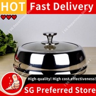 Heightened Visual Stainless Steel Glass Pot Cover Can Stand Wok Lid High Arch Thickened Steamer Cove