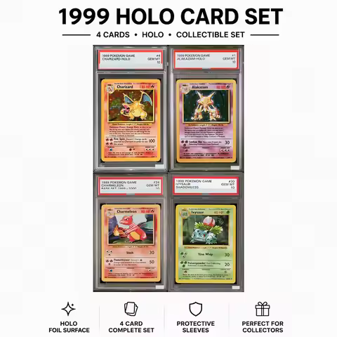 1999 Anime DIY Proxy PTCG Graded Collection Card Charizard-Holo ALAKAZAM English GEM MT 10 Card Holo