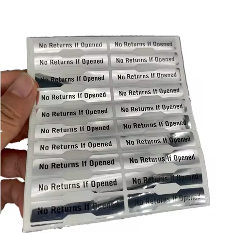 1200PCS VOID stickers No Returns If Opened Security sticker for package Seals Long Size 50 x 10mm