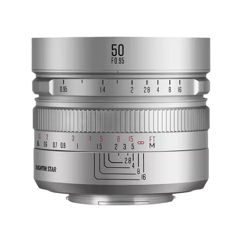 Brightin Star 50mm F0.95 APS-C Mirrorless Digital Camera Lens Portrait for Sony E ZVE10 Fujifilm XF 