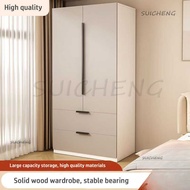 SG Full Solid Wood Wardrobe Closet with Open Door Modern Simple ltalian StyleStorage Cabinet CU0E