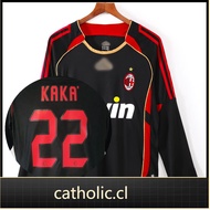 2007-08 Retro T-Shirt AC Milan Third Jersey Long Sleeve Football Shirt Customization Number&&&-