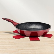 【EXCELSA】Phoenix鍋具保護墊+石紋不沾平底鍋(20cm)  |  平煎鍋