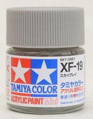 奇奇(酷皮卡)  XF-19 消光天空灰色 水性壓克力漆 10ml模型專用顏料塗料-日本田宮雙星TAMIYA