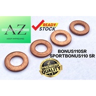 NUT HEAD BLOCK WASHER / HEAD COPPER WASHER ( 4 BIJI ) SYM BONUS110 SR / SPORT BONUS110 SR