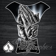 INNER FAIRING STICKER PRAYING HANDS ej cycle