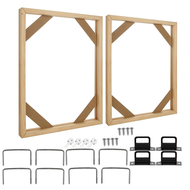 (GPBS) 2 Set DIY Solid Wood Canvas Frame Kit 16X20 Inch Canvas Frame Stretcher Bars Wood for Oil Pai