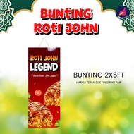 Pakej Banner Roti John Niaga Bazar Ramadhan - Baner Bunting Design Readymade Boleh Tambah Nama + No 