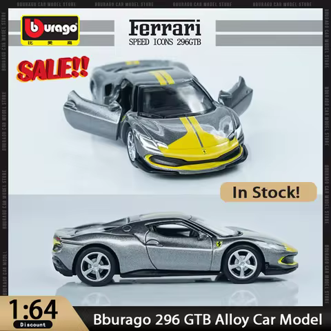 In Stock Bburago 1:64 296 GTB 812 Competizione Diecast Model Ferrari Enzo Sports Car Alloy Miniature