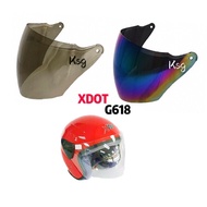 XDOT G618 VISOR SMOKE/RAINBOW