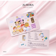 AURORA ITALIA (0.5g) 999.9 New Born -  Tsum Tsum Edition 24K Gold Bar