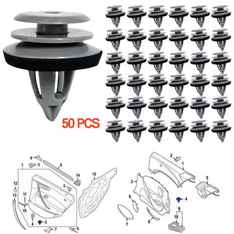 50PCS Panel Card Plastic Trim Clip Trim Fastener Front Rear Door Clips For BMW E36 E46 E90 E91 E88 F