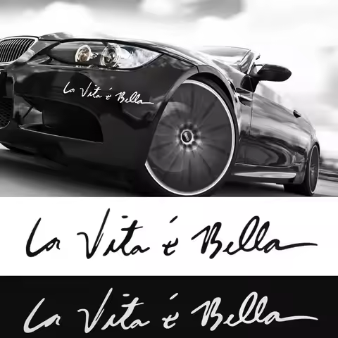 La Vita e bella Beautiful Life New Cool Style Car Sticker Vinyl Body Decor Wall Reflective Sticker L