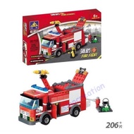 Lắp ráp xếp hình lego Kazi 8054 - Mô hình xe cứu hoả 206 chi tiết