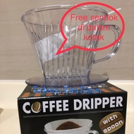 Coffee Dripper/Drip Coffee Filter+Measuring Spoon (2-4 Cups) Daiso