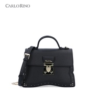 Carlo Rino Black Studded Wave Bag