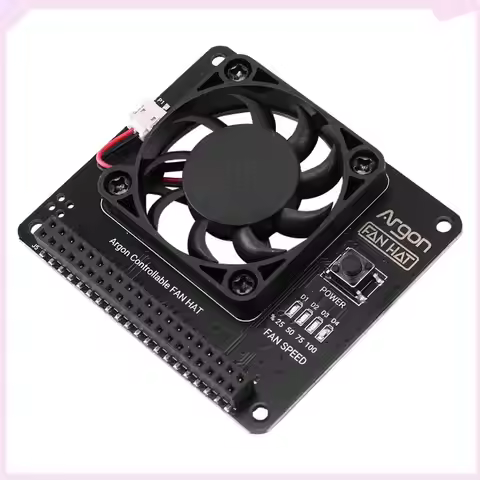 B24B 3X Argon Fan HAT For Raspberry Pi 4/ 3 Cooling Fan With Software Adjustable Speed / 40Mm Big Fa