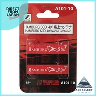 Rokuhan Z Gauge A101-10 HAMBURG SUD 40ft Shipping Container (Set of 2)