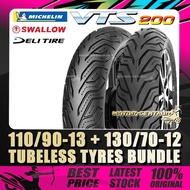 TAYAR MICHELIN/DELI/SWALLOW TUBELESS TYRE URBAN/CITY GRIP 2 110/90-13+130/70-12 FOR SYM VTS 200,EVO 