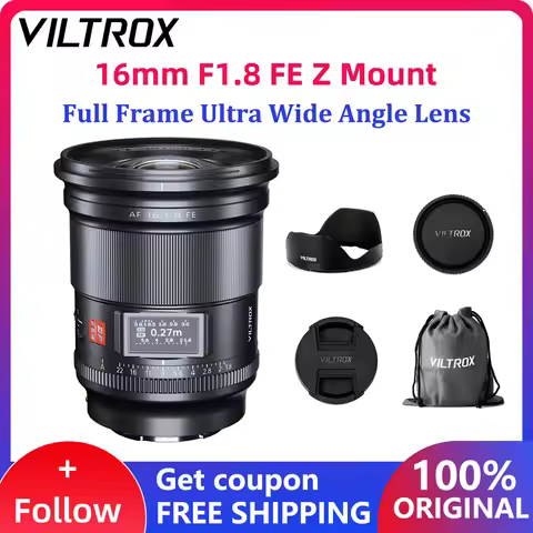 VILTROX AF 16mm F1.8 Full Frame Large Aperture Ultra Wide Angle Lens With Screen For Sony E Nikon Z 