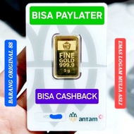 EMAS ANTAM 5 GRAM ASLI CERTIEYE REDMARK BISA PEY LETER CASHBACK DISKON 24 KARAT LOGAM MULIA BARU LIM