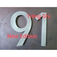 Decorative iron house number plate with 4d gray and white effect, new style house number, villa hous