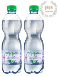 Montana Alps Naturally Alkaline Still Mineral Water - pH8 - (02 x 500ml Bottle) Sweden