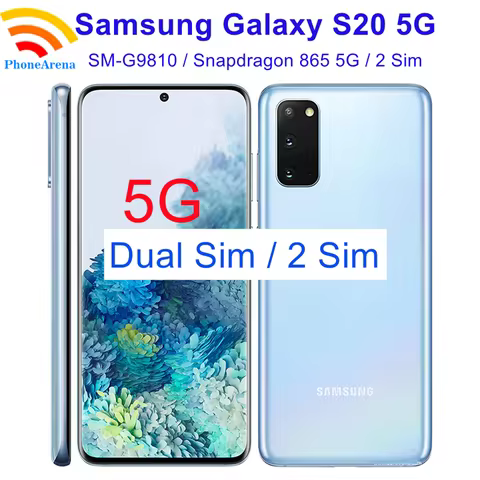 Samsung Galaxy S20 5G Dual Sim G9810 Global ROM 128GB RAM 12GB Octa Core Snapdragon 865 5G Chipset N