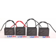 3pcs Single 450V-500VAC ceiling fan Capacitor with wire CBB61 fan motor starting 1.5uf/1.7uf/1.8uf/2