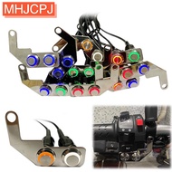 Motorcycle DC12V switch ON-OFF stainless steel bracket waterproof switch LED button adjustable handl