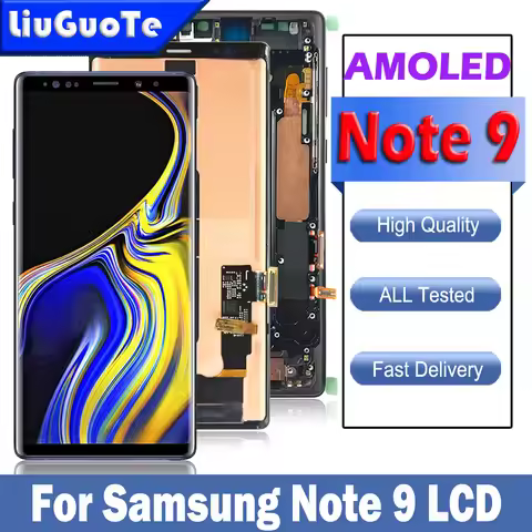 super Amoled 6.4'' Display with frame for Samsung Note 9 N960F Full LCD Touch Screen Digitizer Assem