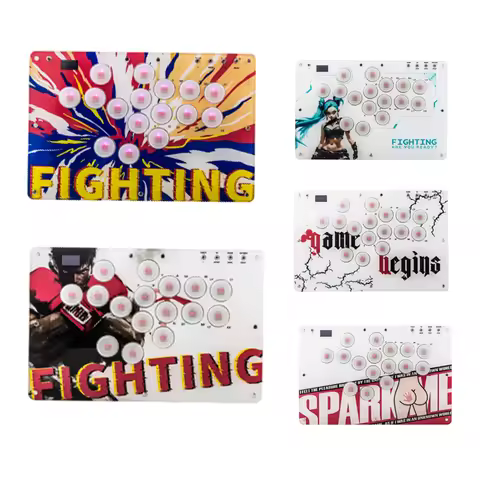 Leverless Controller Fight Stick 16Keys PC Hitbox Joystick Arcade Fight Gaming Controller Keyboard A