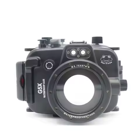 40m / 130FT Underwater Waterproof Camera Housing Case for Canon G5X + 67mm Round Thread Diving Filte